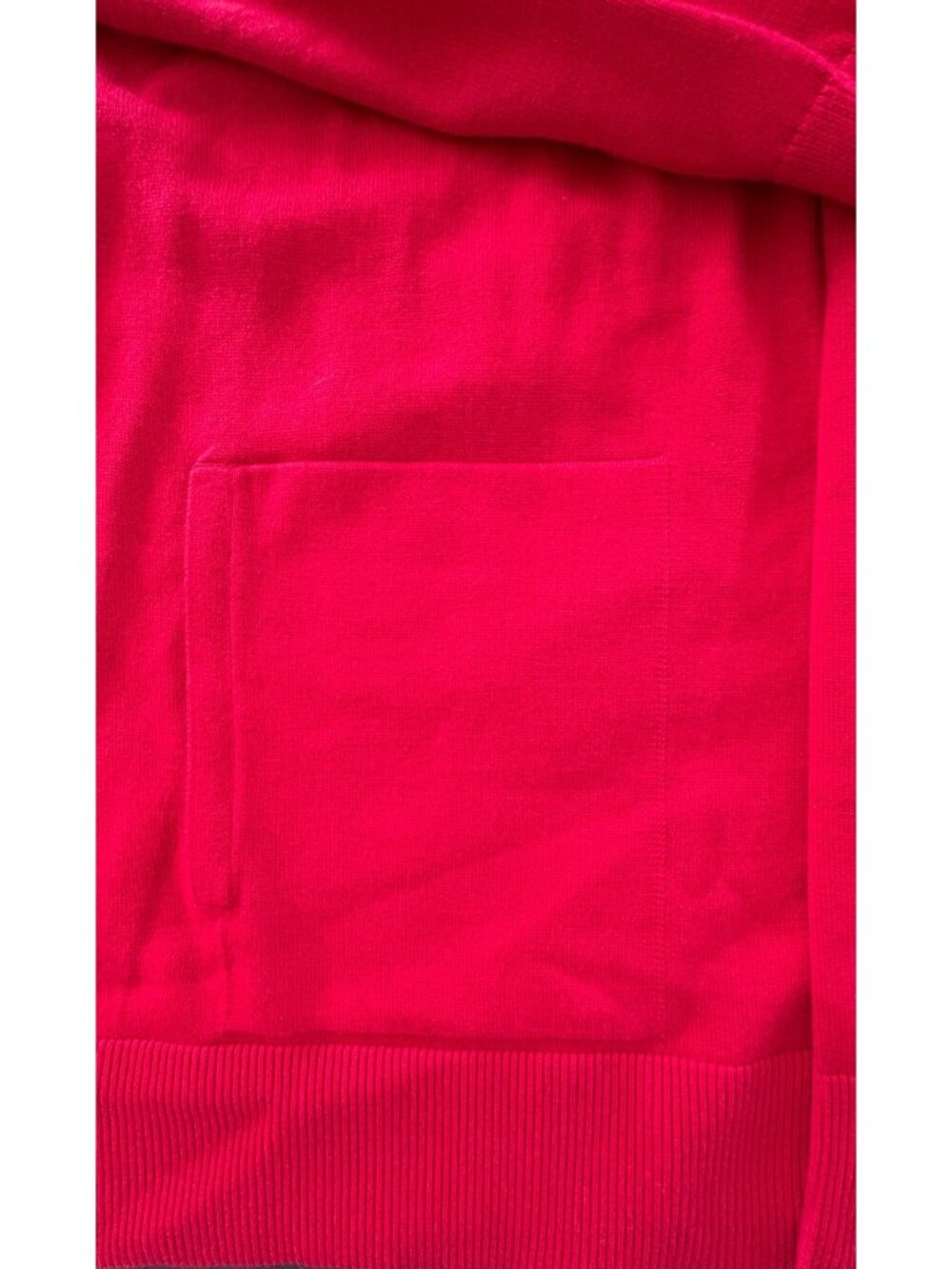 Lands End Red Open Cardigan 100% Cotton Size Medium - Picture 4 of 5